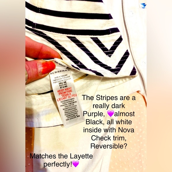 Burberry Baby Girl Layette SET! Logo Romper,Hat&Thomas Bear! EUC🔥Size 9 month💜 - Picture 8 of 14